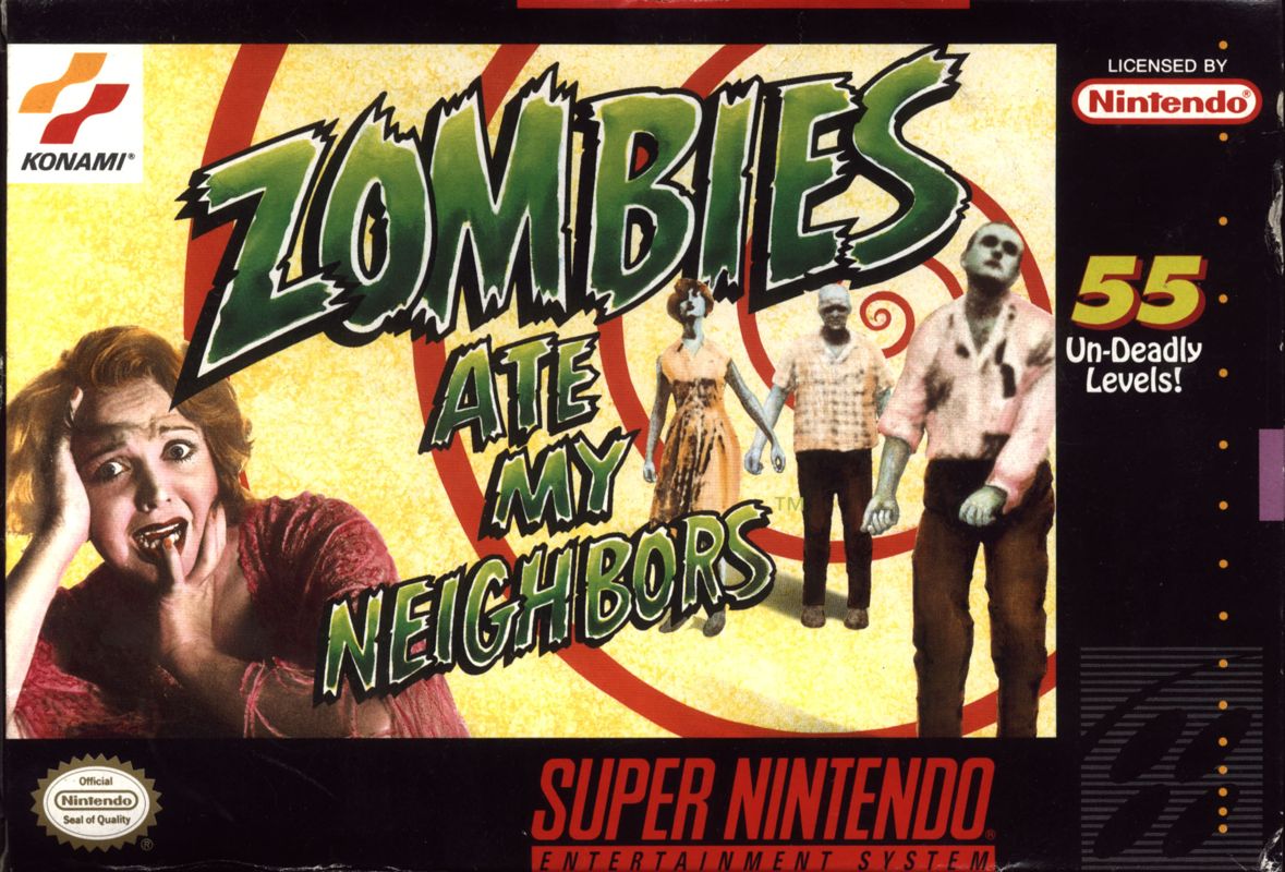 Zombies Ate My Neighbors box art for Super Nintendo